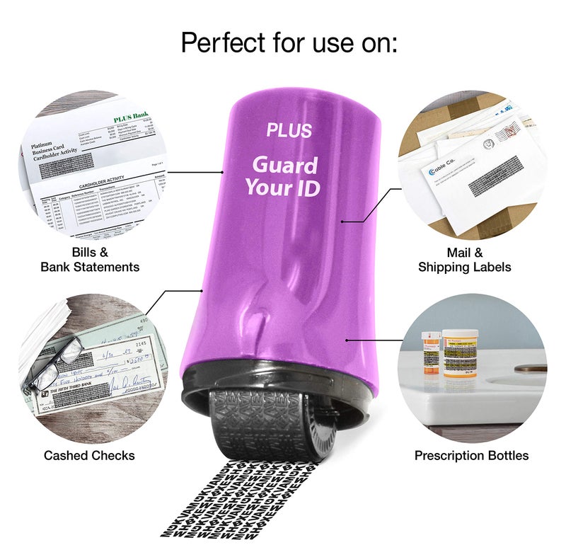 Plus Guard Your ID Advanced Security Roller 2.0 for Identity Theft Prevention Stamping Purple - Image 4